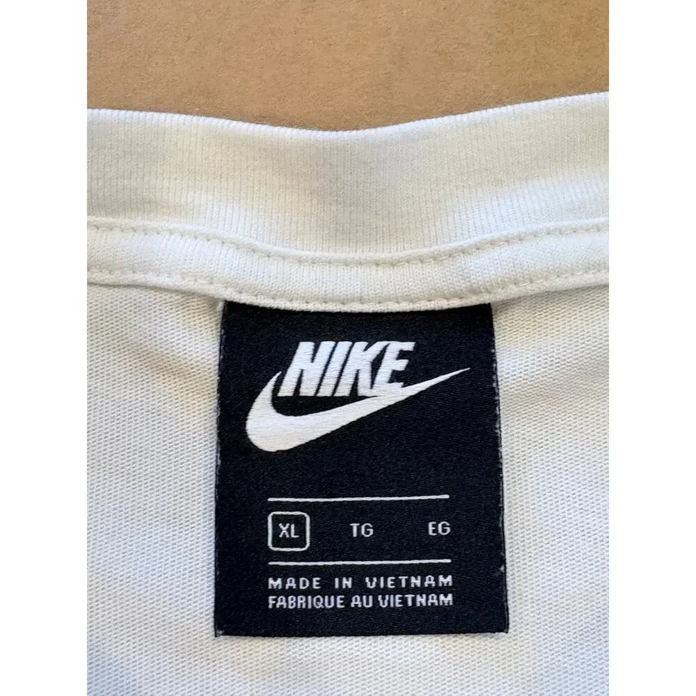 Nike T Shirt Shirt Womens XL White Crew Neck Pullover Long Sleeve Gorpcore *READ